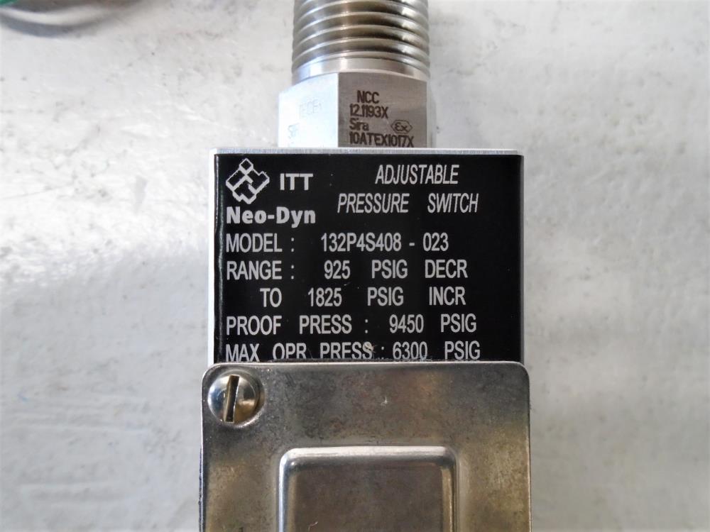 ITT Neo-Dyn Adjustable Pressure Switch 132P4S408-023